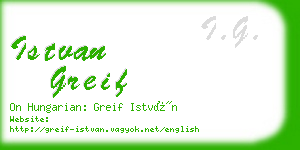 istvan greif business card